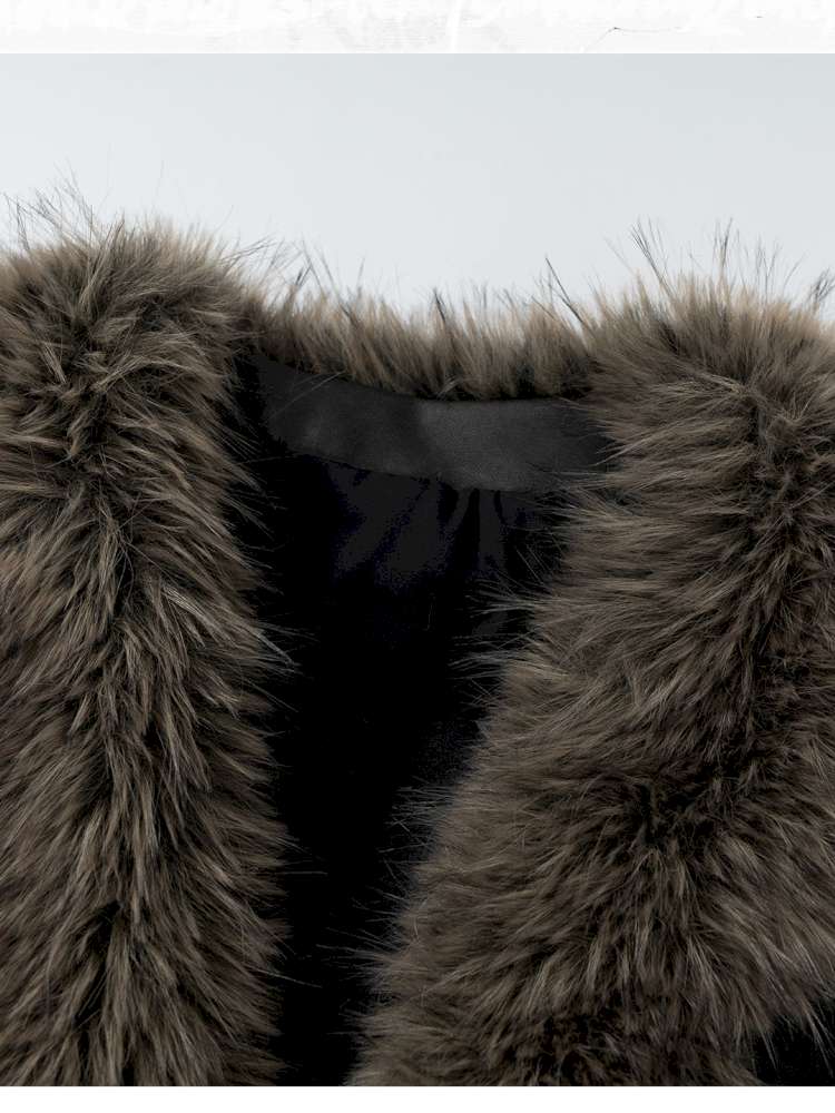 Tie-Front Shearling Vest【s0000014459】