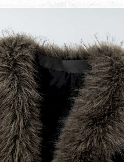 Tie-Front Shearling Vest【s0000014459】