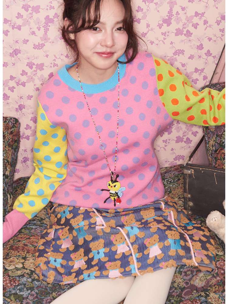 Handmade Beaded Bee Necklace Pendant【s0000015029】