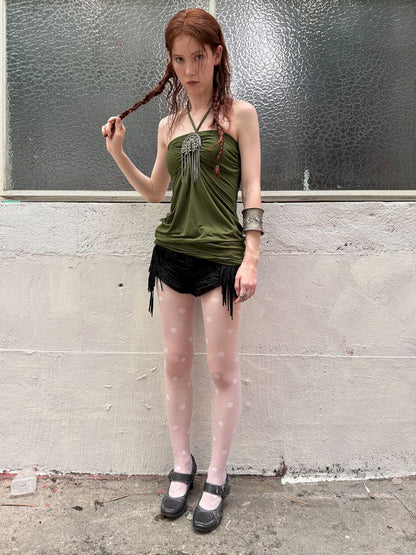 Strapless halter neck two-way vest【s0000012703】