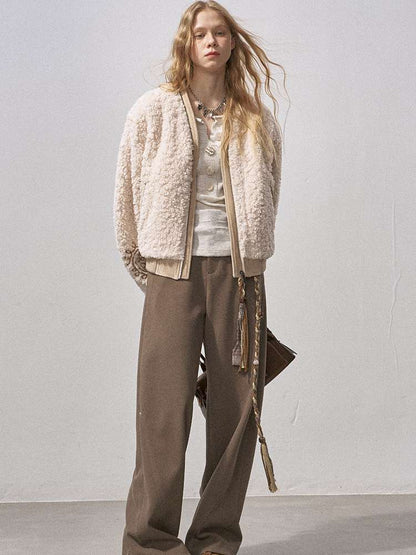 Lamb Wool Cashew Nut Parka Jacket【s0000015210】