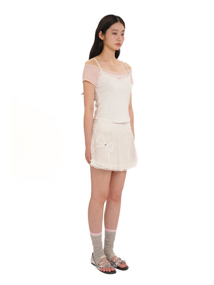 Lightweight bustier short skirt【s0000013453】