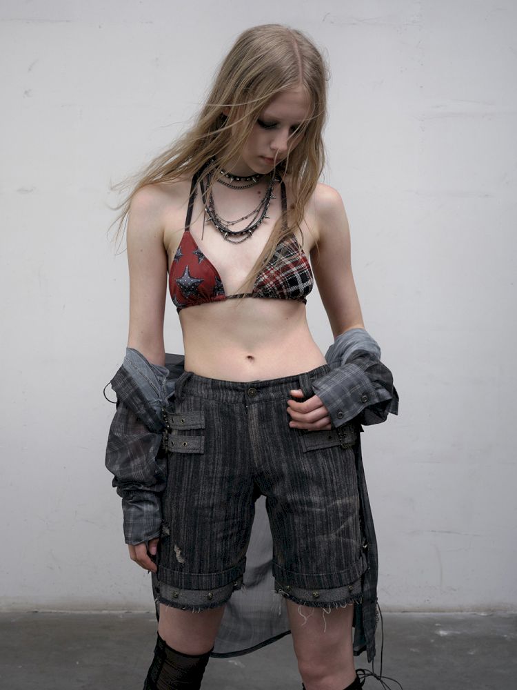 Low Rise Straight Leg Mid Pants【s0000012318】