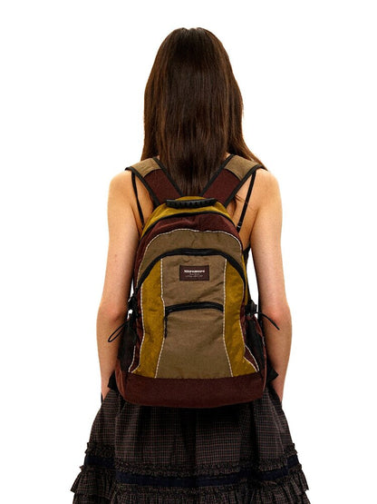 Retro Patchwork Sports Backpack【s0000017936】