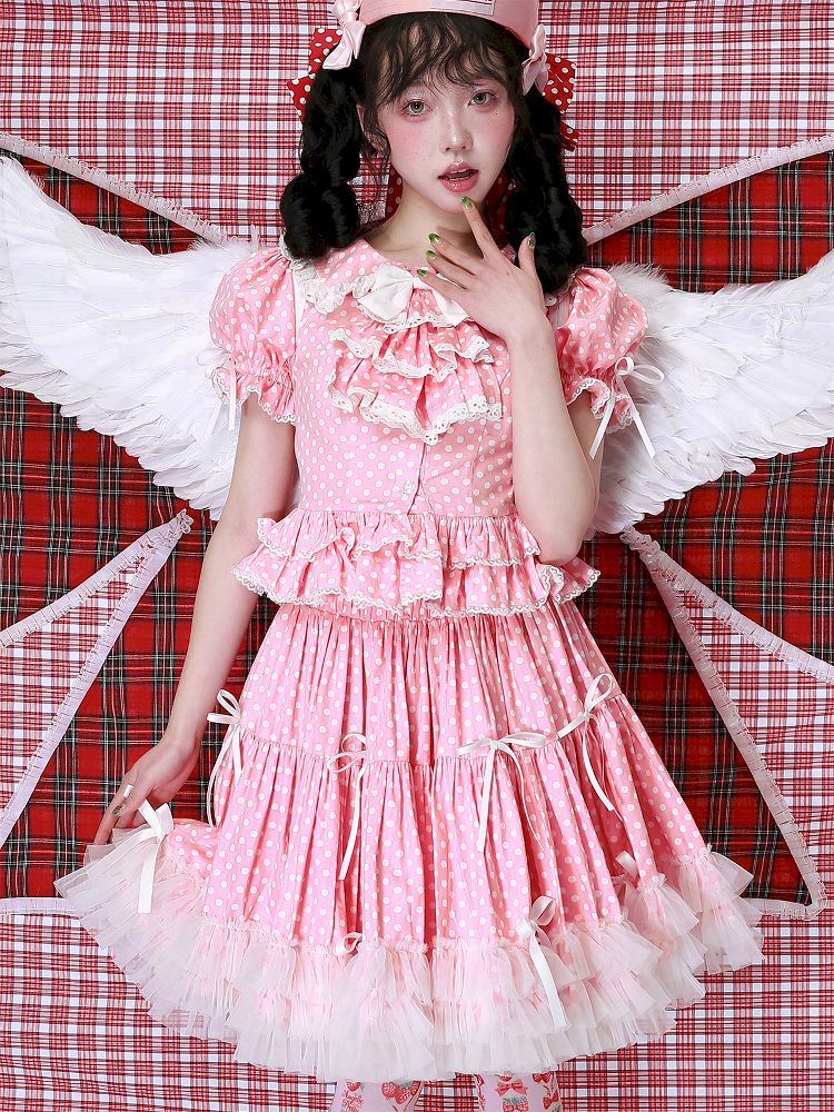 Polka Dot Halter Dress【s0000012185】