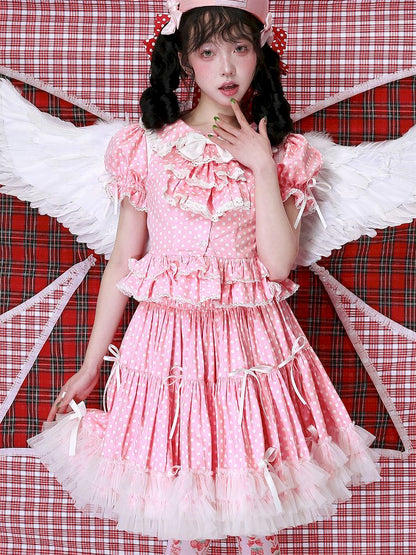 Polka Dot Halter Dress【s0000012185】