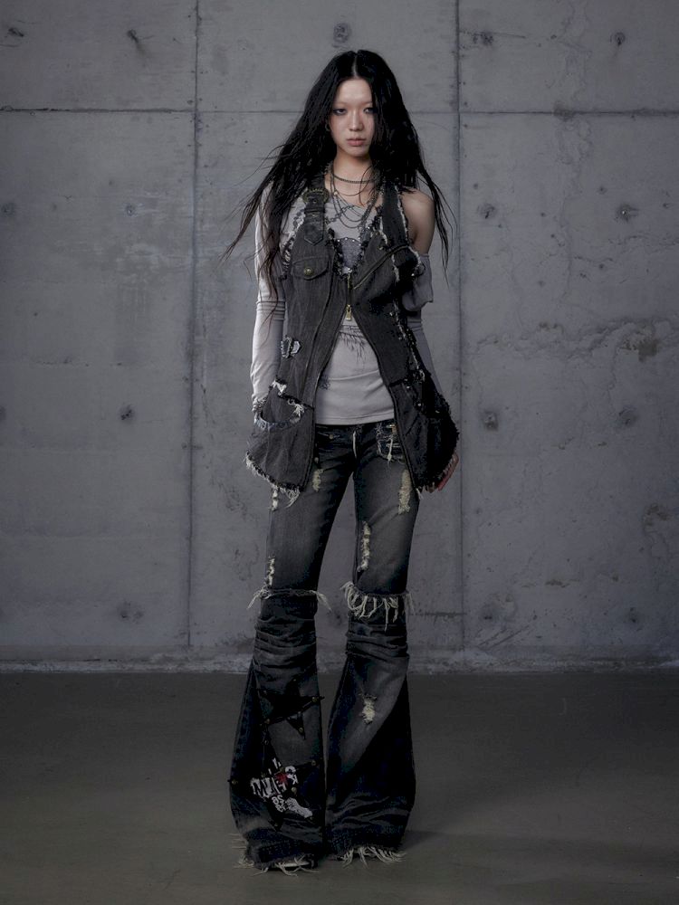 Stacked Waisted Irregular Vest【s0000013472】