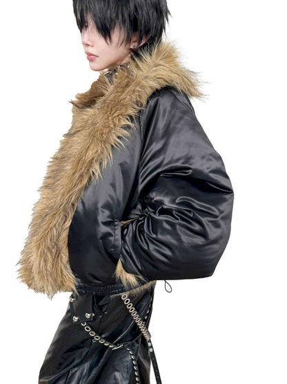 Leopard Print Lining Thickened Hooded Coat【s0000014537】