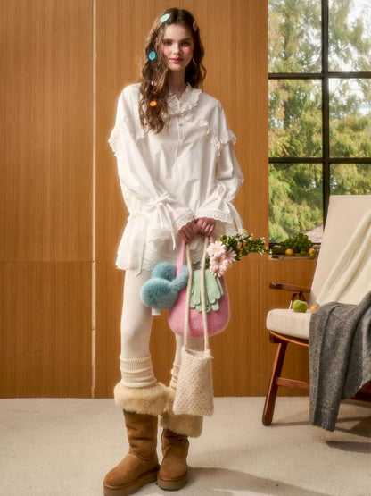 Organic Cotton Embroidery Patchwork Lace Dress【s0000014888】