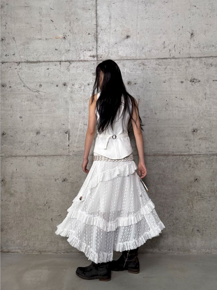 Ruffled Low-Waist Fairy-Style Skirt【s0000012709】