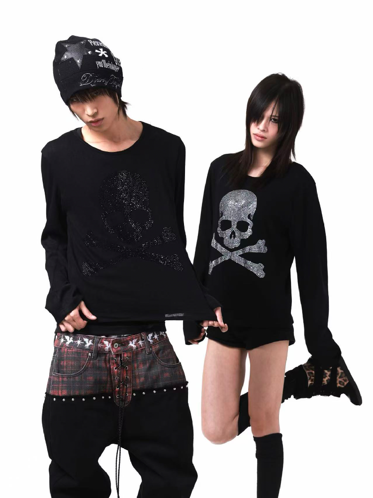 Skull Diamond Long Sleeve Shirt【s0000018200】