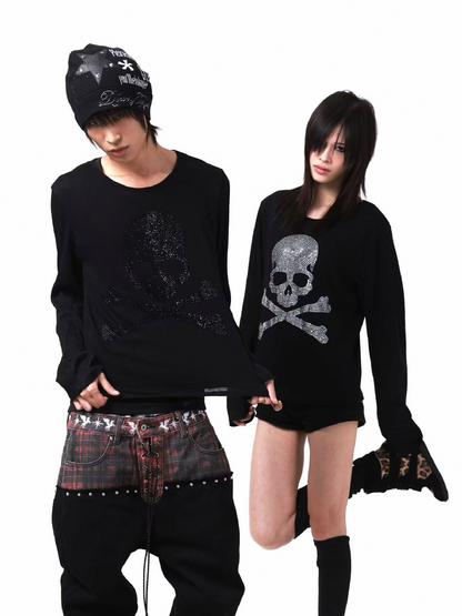 Skull Diamond Long Sleeve Shirt【s0000018200】