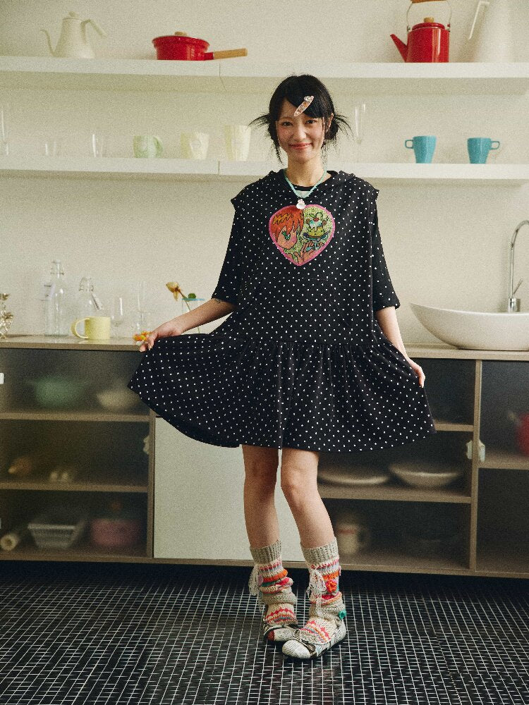 Bird's Bird Observation Pudding Sweatshirt Dress【s0000018692】