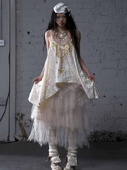 Ribbon Lazy Irregular Loose Halter Top【s0000012787】