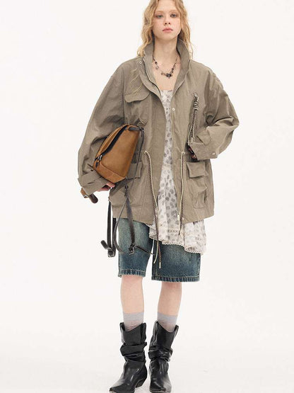 Twist Pocket Drawstring Jacket【s0000015416】