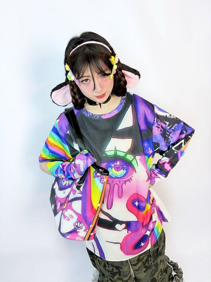 Cartoon Print Short Sleeve Tee【s0000013734】