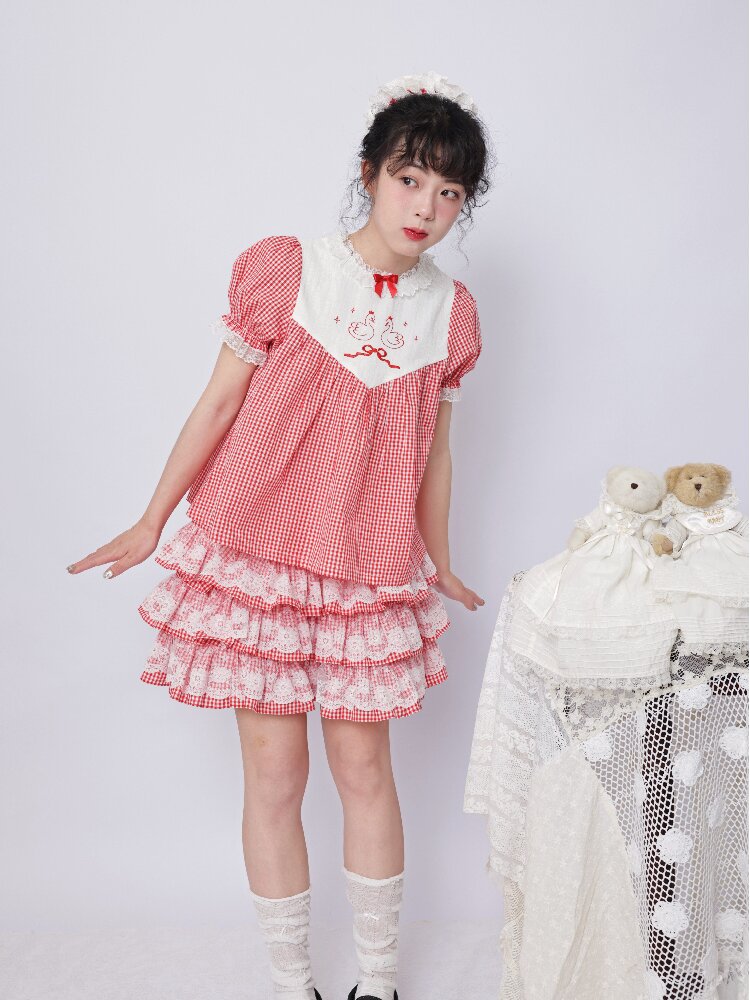 Vintage Lace Swan Dress Set【s0000017486】