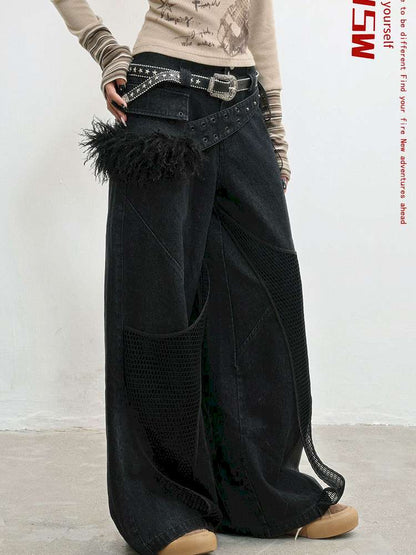 Distressed Workwear Loose Jeans【s0000014836】