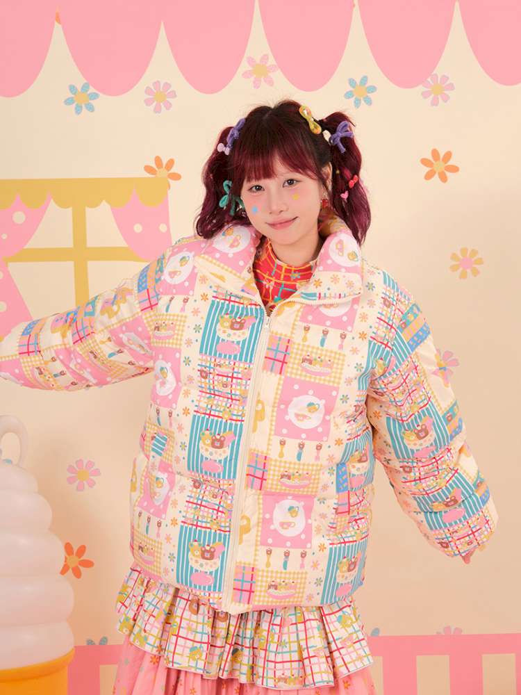 Showa Sweets House White Duck Down Jacket【s0000015167】
