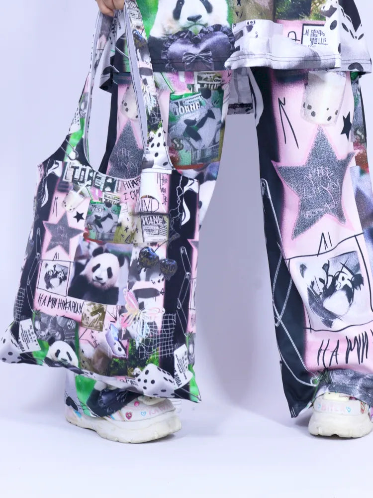 Panda Tote Bag Canvas Shoulder Bag【s0000013975】