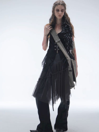 Tulle Pleated Tiered Layered Skirt【s0000013907】