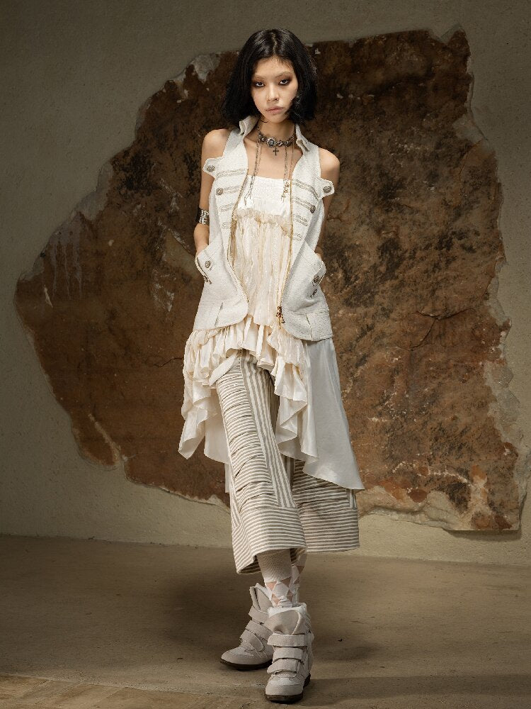 Dark Punk Cropped Gal Style Pants【s0000016889】