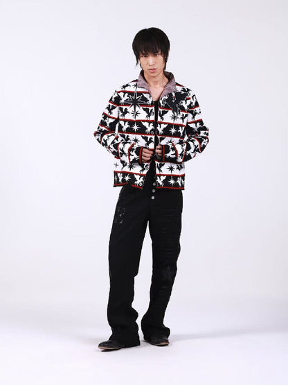Stand Collar Knitted Cardigan Sweater【s0000018195】