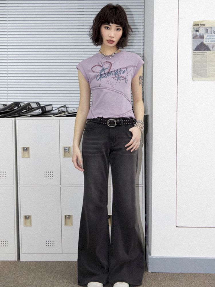 Slim micro flare pants【s0000012275】