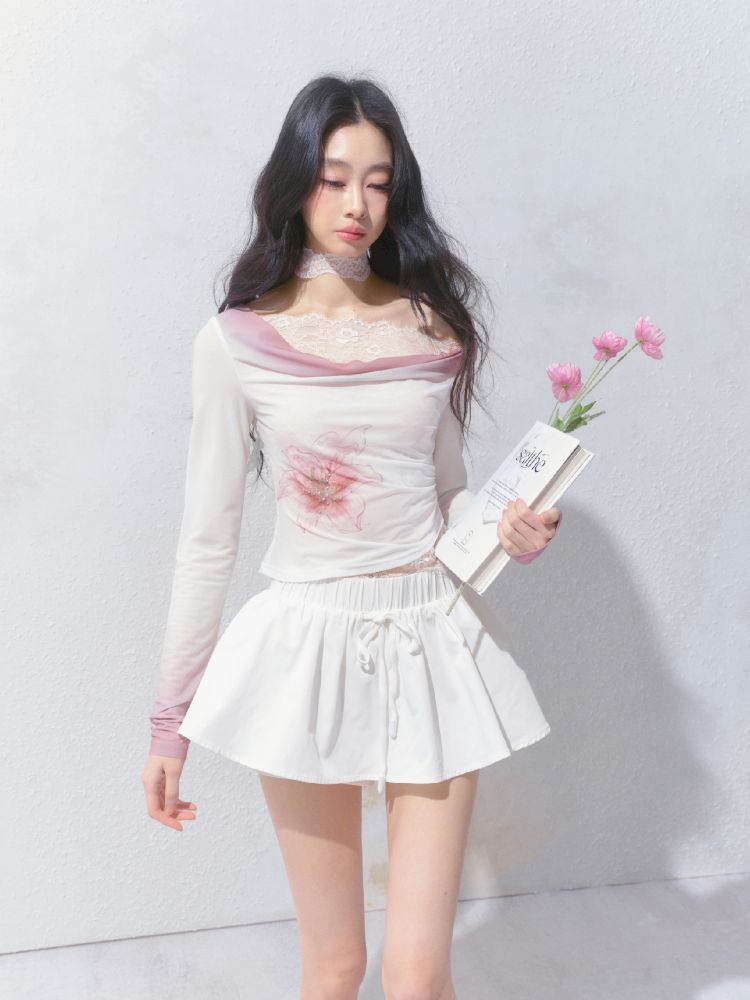 A-line Puffy Half-body Skirt【s0000012153】