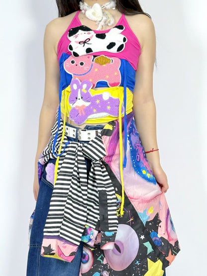 Original dopamine fun straps hanging neck camisole【s0000013277】