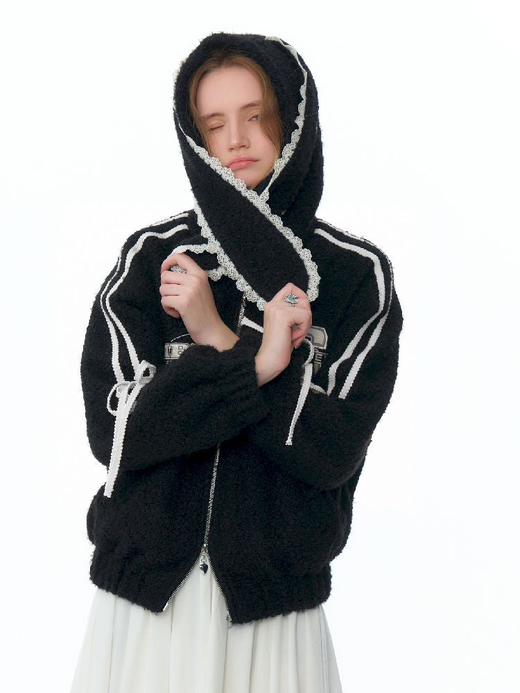 Hooded Rabbit Ears Short Jacket【s0000011500】
