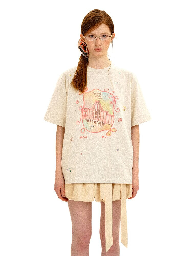 Illustration Rabbit Diamond T-shirt【s0000016093】