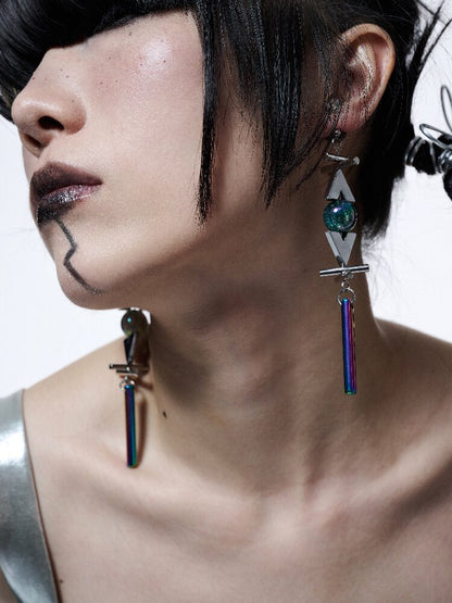 Futuristic Punk Heavy Earrings【s0000018820】