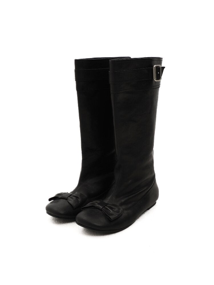 Oil Wax Cowhide Butterfly Boots【s0000016081】