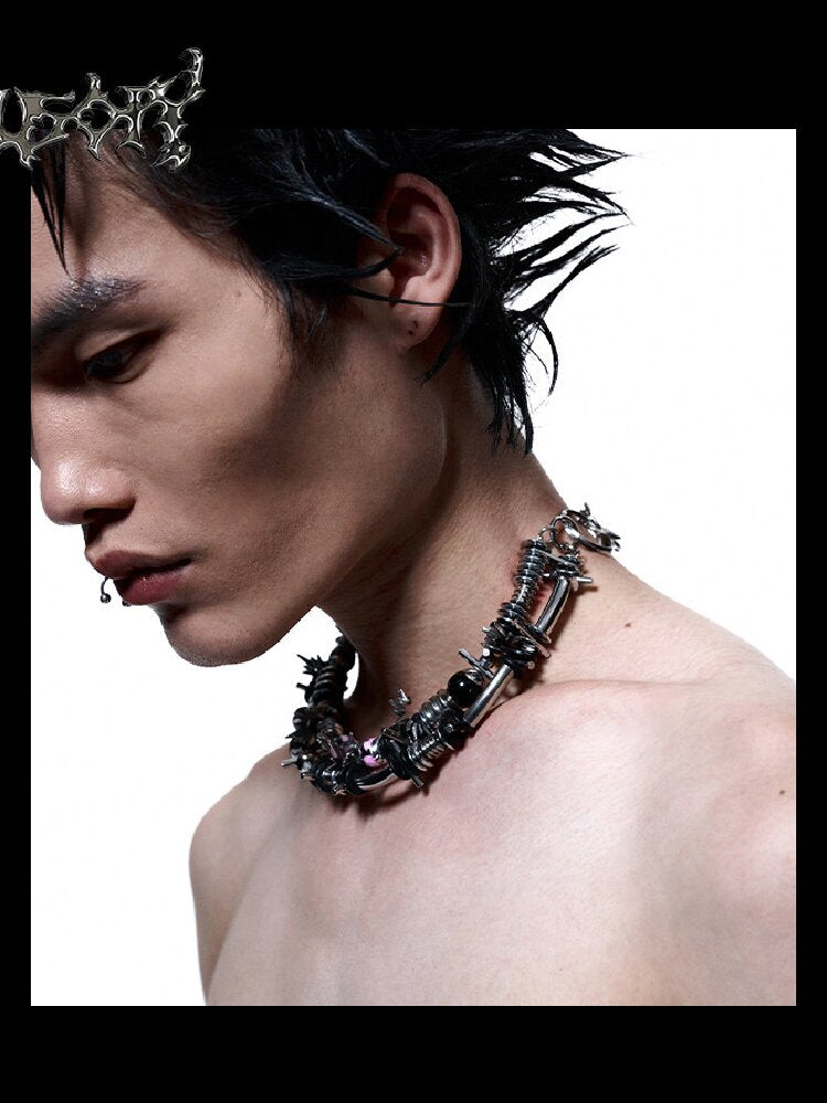 Nothingness Annihilation Metal Punk Necklace【s0000018860】