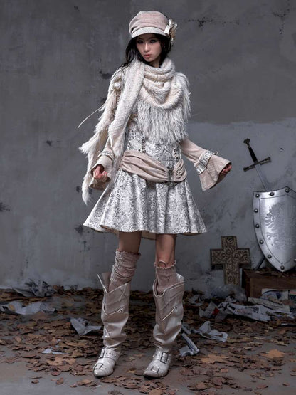 Vintage Punk Patchwork Knit Dress【s0000014651】