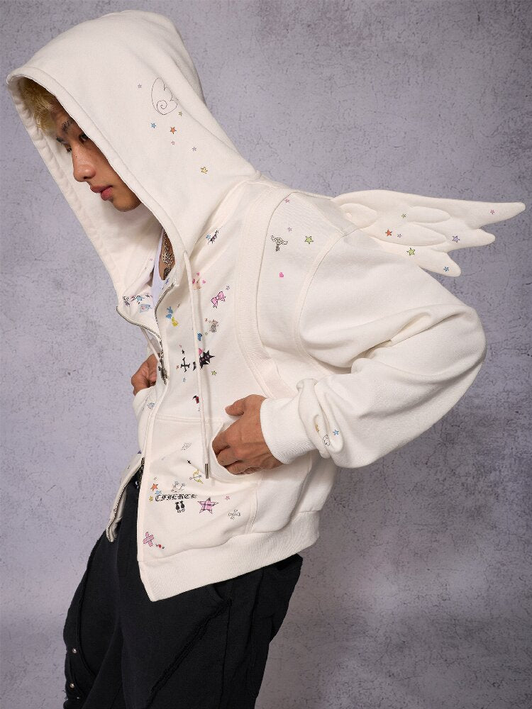 Faux Two Piece Angel Sweatshirt【s0000019147】