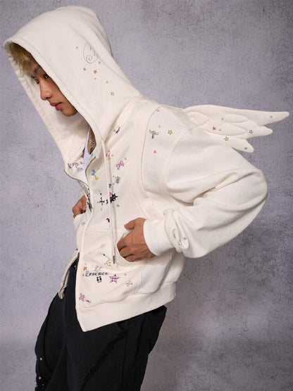 Faux Two Piece Angel Sweatshirt【s0000019147】