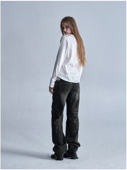 Multi Pocket Bamboo Joint Denim Pants【s0000018466】