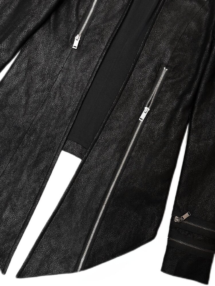 Dark Suede Foil Hooded Cardigan【s0000019099】