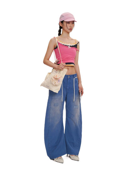 Washed Machete Wide Leg Pants【s0000012524】