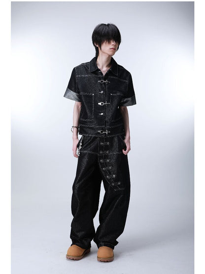 Silver Filigree Topstitch Jeans【s0000016295】