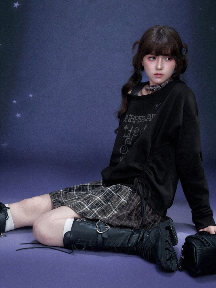 Dark Graffiti Fake Two Dress【s0000015466】