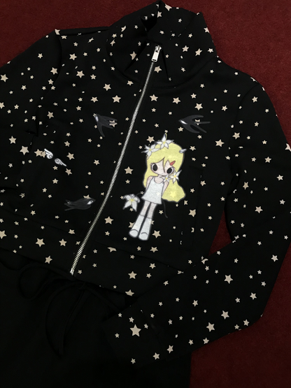 Illustration Short Shoulder Sweatshirt【s0000018664】