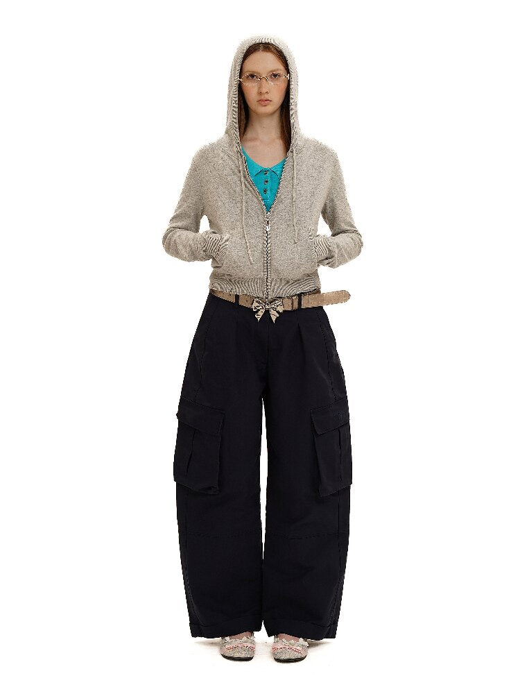 Long Staple Cotton Cargo Trousers【s0000016138】