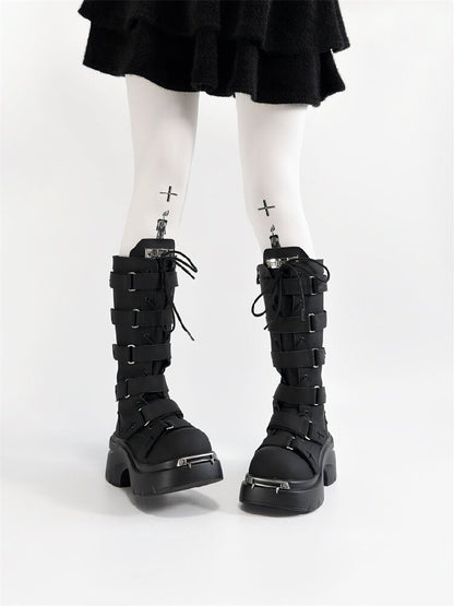 Gothic Nameplate Platform Boots【s0000016371】