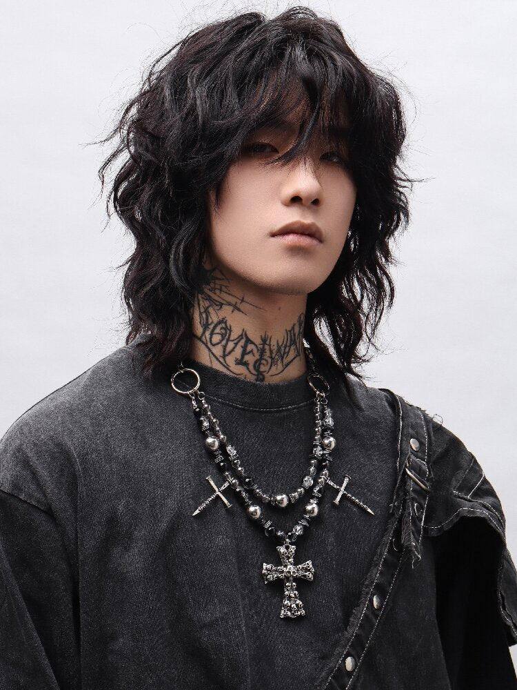 Skull Ruins Y2K Punk Heavy Necklace【s0000018970】