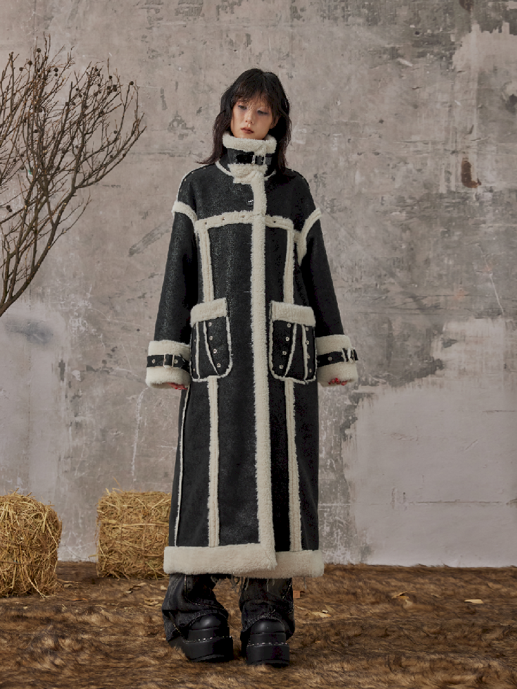 LONG LAMB WOOL FUR COAT [S0000010976]