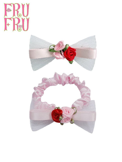 Traditional Rose Bow Hair Clip Tie【s0000017465】