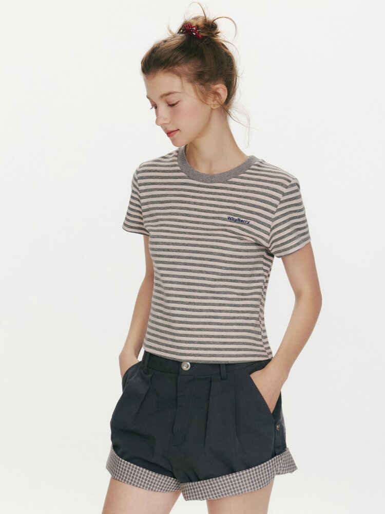 Midsummer Vintage Striped T-Shirt【s0000015684】